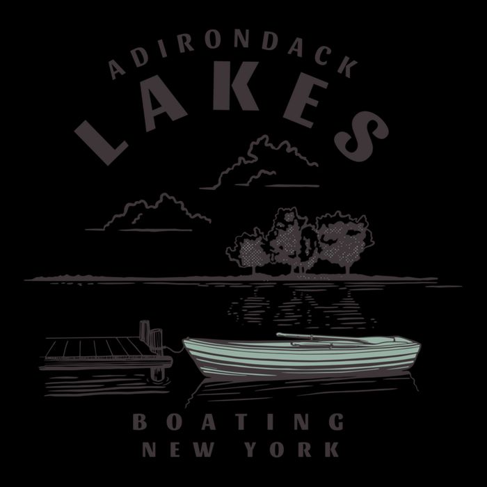Adirondack Lakes Ny Boating Great Gift Cooling Performance Crew T-Shirt