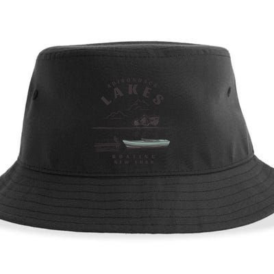Adirondack Lakes Ny Boating Great Gift Sustainable Bucket Hat