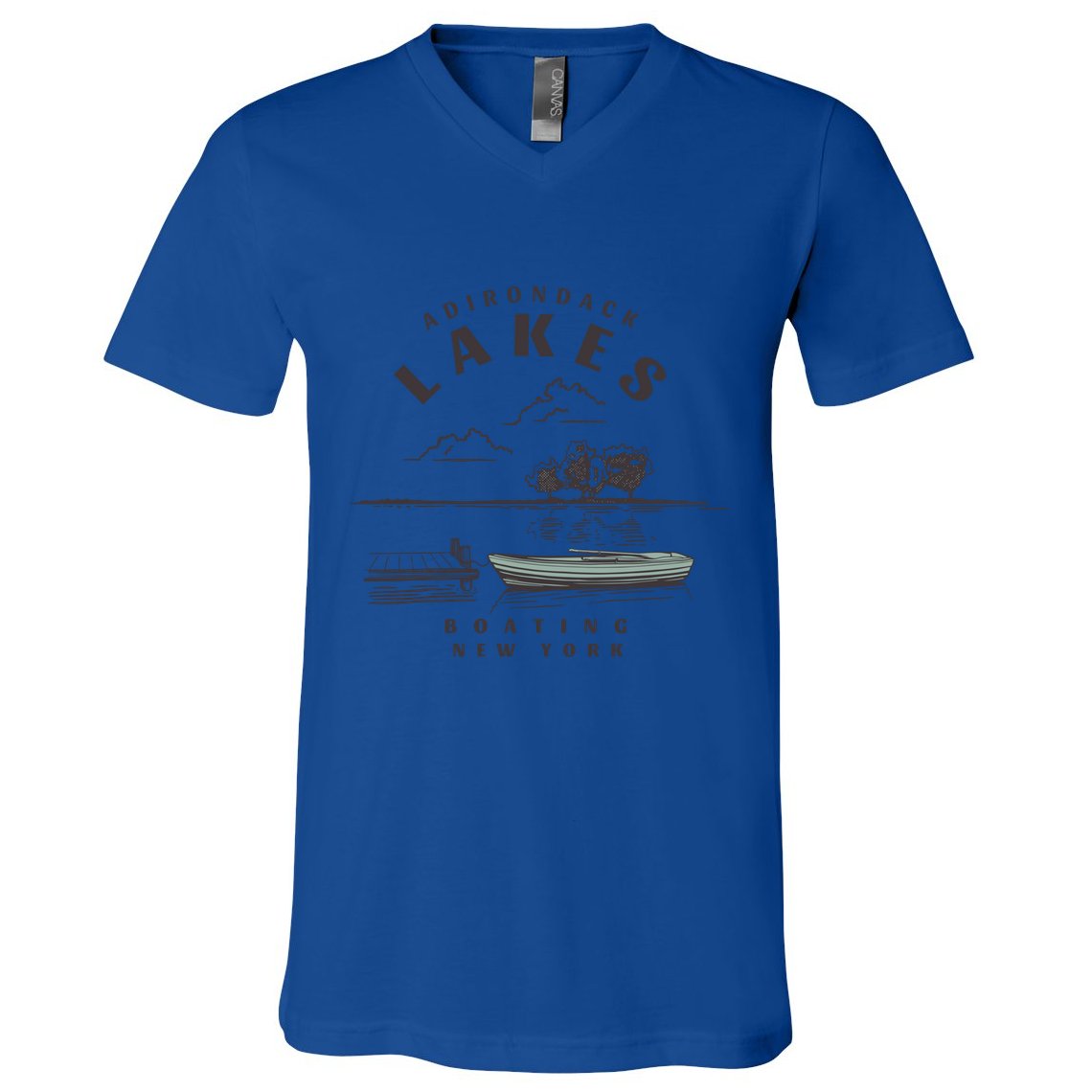 Adirondack Lakes Ny Boating Great Gift V-Neck T-Shirt