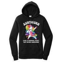 Aunticorn Like Normal Aunt But More Awesome Dabbing Unicorn Women's Pullover Hoodie