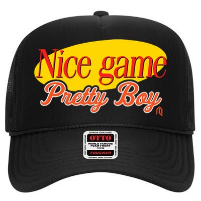 Athlete Logos Nice Game Pretty High Crown Mesh Back Trucker Hat