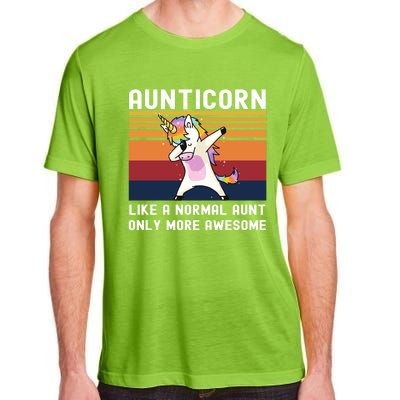 Aunticorn Like Normal Aunt But More Awesome Dabbing Unicorn Funny Gift Adult ChromaSoft Performance T-Shirt