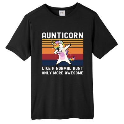 Aunticorn Like Normal Aunt But More Awesome Dabbing Unicorn Funny Gift Tall Fusion ChromaSoft Performance T-Shirt