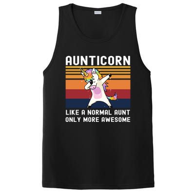 Aunticorn Like Normal Aunt But More Awesome Dabbing Unicorn Funny Gift PosiCharge Competitor Tank