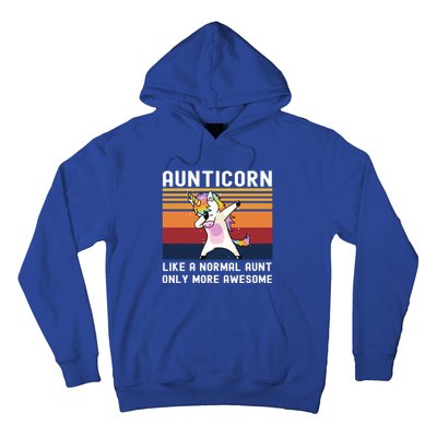 Aunticorn Like Normal Aunt But More Awesome Dabbing Unicorn Funny Gift Hoodie