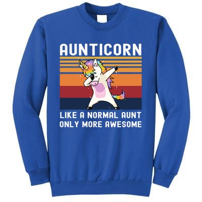 Aunticorn Like Normal Aunt But More Awesome Dabbing Unicorn Funny Gift Sweatshirt