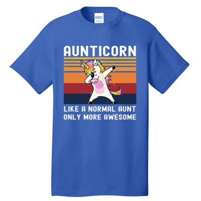 Aunticorn Like Normal Aunt But More Awesome Dabbing Unicorn Funny Gift Tall T-Shirt