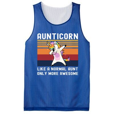 Aunticorn Like Normal Aunt But More Awesome Dabbing Unicorn Funny Gift Mesh Reversible Basketball Jersey Tank