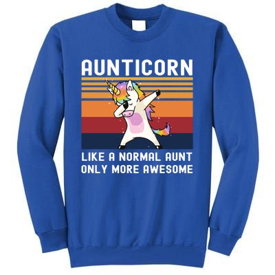 Aunticorn Like Normal Aunt But More Awesome Dabbing Unicorn Funny Gift Tall Sweatshirt