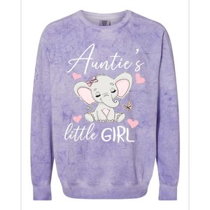 Aunties Little Niece From Aunt To Niece Gift Colorblast Crewneck Sweatshirt