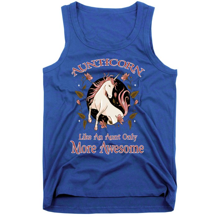 Aunticorn Like Normal Aunt But More Awesome Megical Unicorn Gift Tank Top