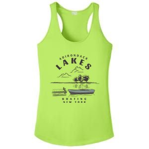 Adirondack Lakes Ny Boating Gift Ladies PosiCharge Competitor Racerback Tank