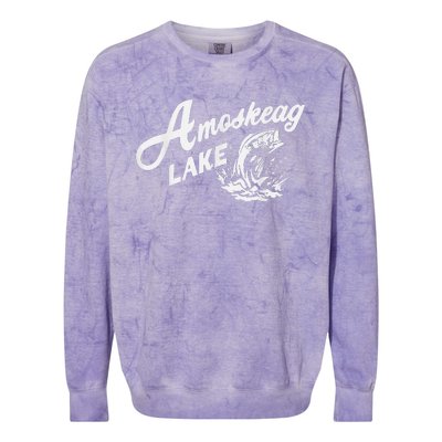 Amoskeag Lake New Hampshire Colorblast Crewneck Sweatshirt