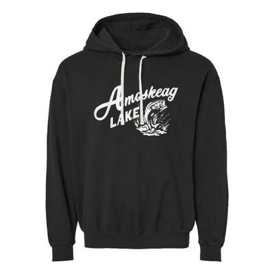 Amoskeag Lake New Hampshire Garment-Dyed Fleece Hoodie