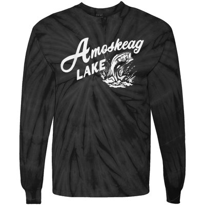 Amoskeag Lake New Hampshire Tie-Dye Long Sleeve Shirt