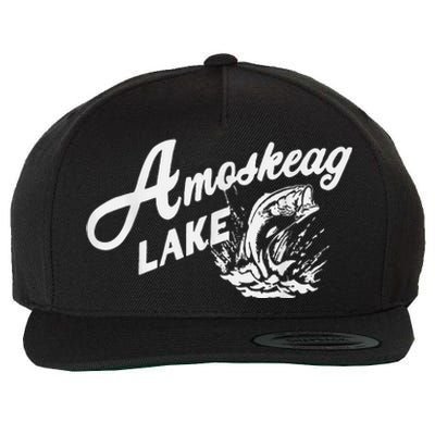 Amoskeag Lake New Hampshire Wool Snapback Cap