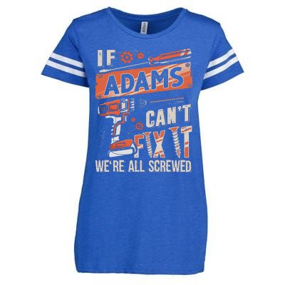 Adams Last Name If Adams CanT Fix It Enza Ladies Jersey Football T-Shirt