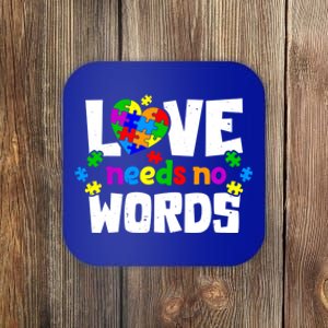 Autism Love No Words Sped Special Needs Awareness Teachers Cool Gift Coaster