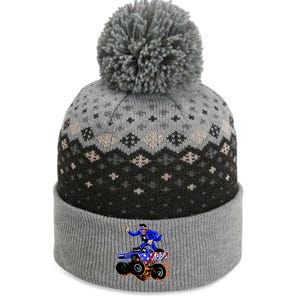 Abraham Liconln On A Monster Truck The Baniff Cuffed Pom Beanie