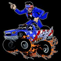 Abraham Liconln On A Monster Truck Zip Tote Bag