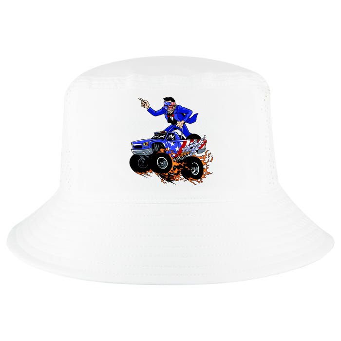 Abraham Liconln On A Monster Truck Cool Comfort Performance Bucket Hat