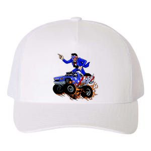 Abraham Liconln On A Monster Truck Yupoong Adult 5-Panel Trucker Hat