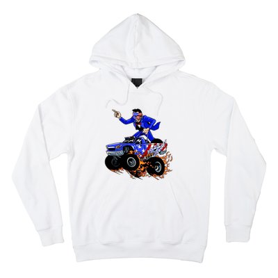 Abraham Liconln On A Monster Truck Hoodie