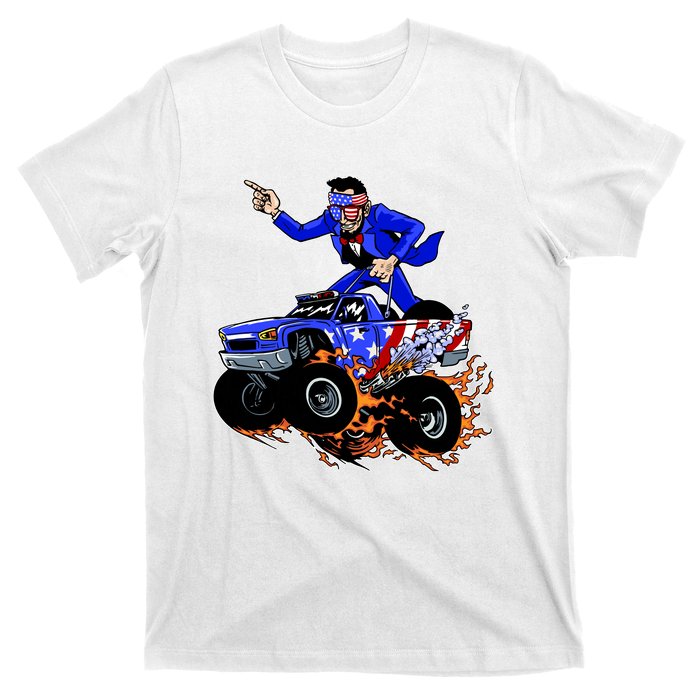 Abraham Liconln On A Monster Truck T-Shirt