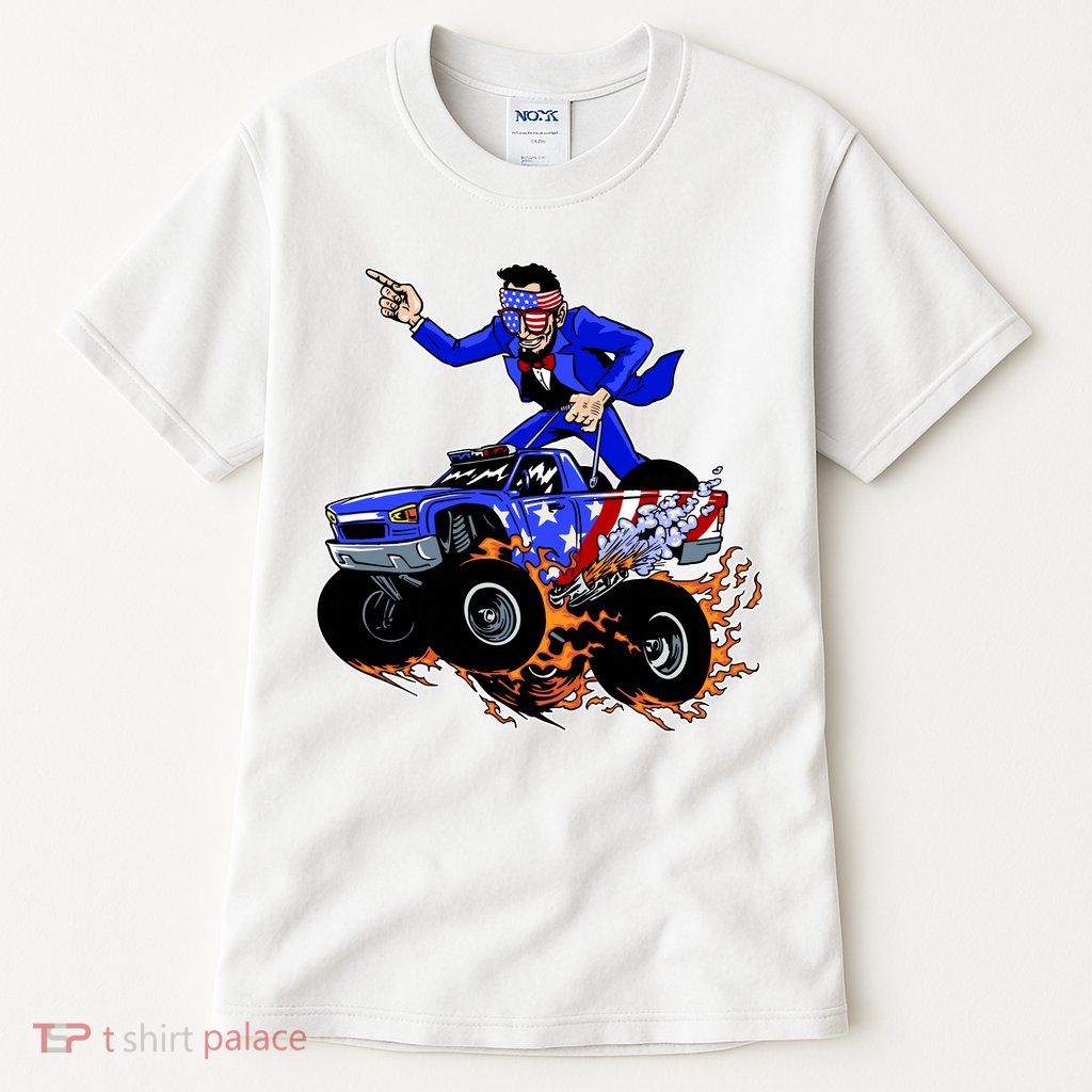 Abraham Liconln On A Monster Truck Tall T-Shirt