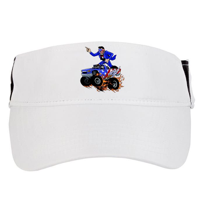Abraham Liconln On A Monster Truck Adult Drive Performance Visor