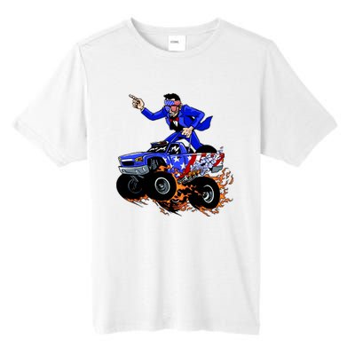 Abraham Liconln On A Monster Truck Tall Fusion ChromaSoft Performance T-Shirt