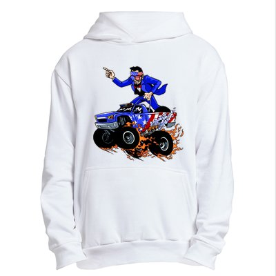 Abraham Liconln On A Monster Truck Urban Pullover Hoodie