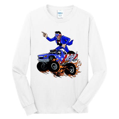 Abraham Liconln On A Monster Truck Tall Long Sleeve T-Shirt