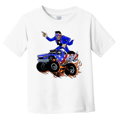 Abraham Liconln On A Monster Truck Toddler T-Shirt