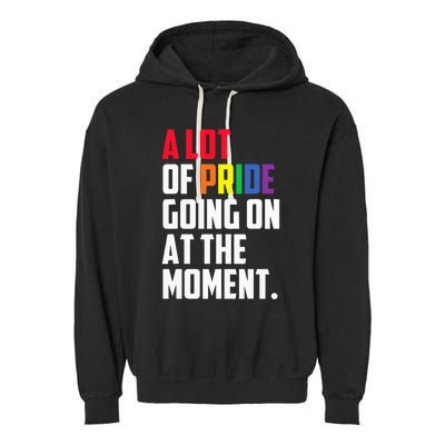 A Lot Of Pride Going On At The Moment Lgbt Pride Month Garment-Dyed Fleece Hoodie