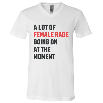 A Lot Of Female Retro Rage Going On At The Moment V-Neck T-Shirt