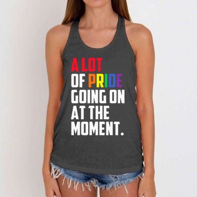 A Lot Of Pride Going On At The Moment Lgbt Women's Knotted Racerback Tank