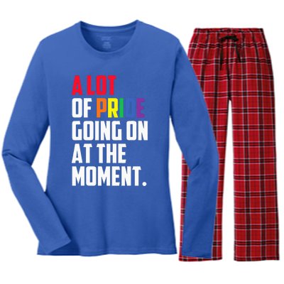 A Lot Of Pride Going On At The Moment Lgbt Women's Long Sleeve Flannel Pajama Set 