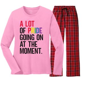 A Lot Of Pride Going On At The Moment Women's Long Sleeve Flannel Pajama Set 