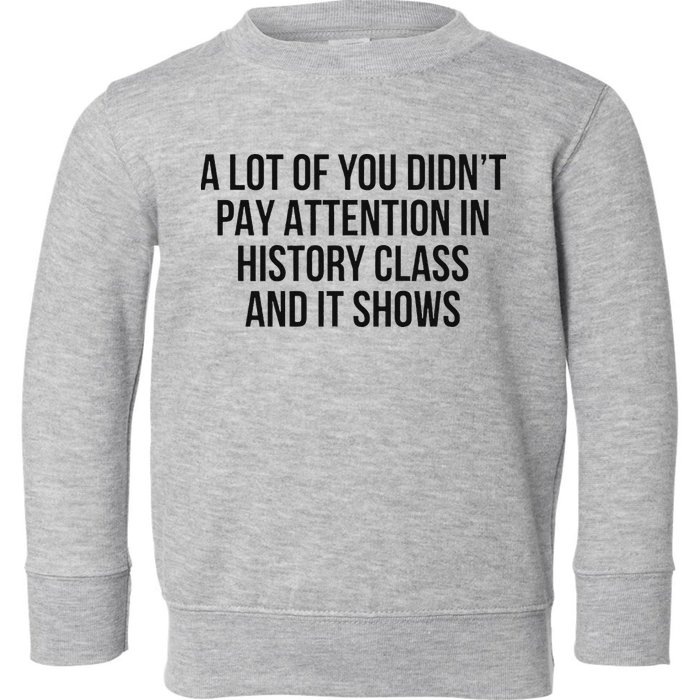 A Lot Of You Didn’T Pay Attention In History Class And It Toddler Sweatshirt