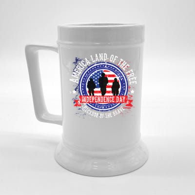 America Land Of The Free Because Of The Brave Novelty Gift Beer Stein