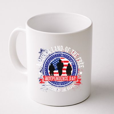 America Land Of The Free Because Of The Brave Novelty Gift Coffee Mug