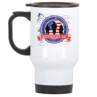 America Land Of The Free Because Of The Brave Novelty Gift Stainless Steel Travel Mug