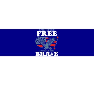 America Land Of The Free Home Of The Brave Gift Bumper Sticker