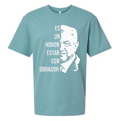 Amlo Lopez Obrador Es Un Honor Estar Con Obrador Sueded Cloud Jersey T-Shirt