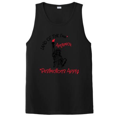 America Land Of The Free Restrictions Apply Cool Gift PosiCharge Competitor Tank