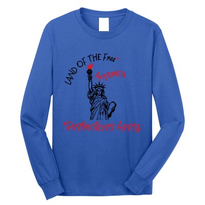 America Land Of The Free Restrictions Apply Cool Gift Long Sleeve Shirt