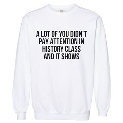 A Lot Of You Didn’T Pay Attention In History Class And It Garment-Dyed Sweatshirt
