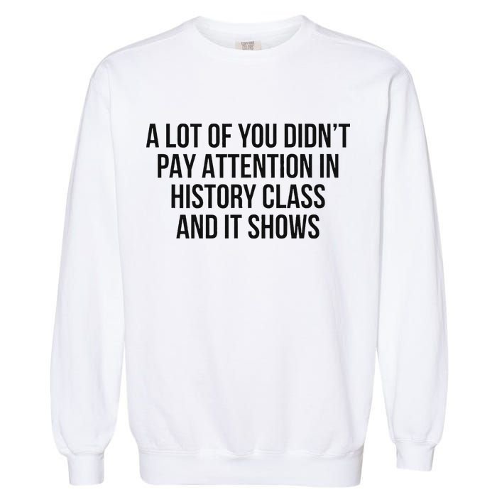 A Lot Of You Didn’T Pay Attention In History Class And It Garment-Dyed Sweatshirt