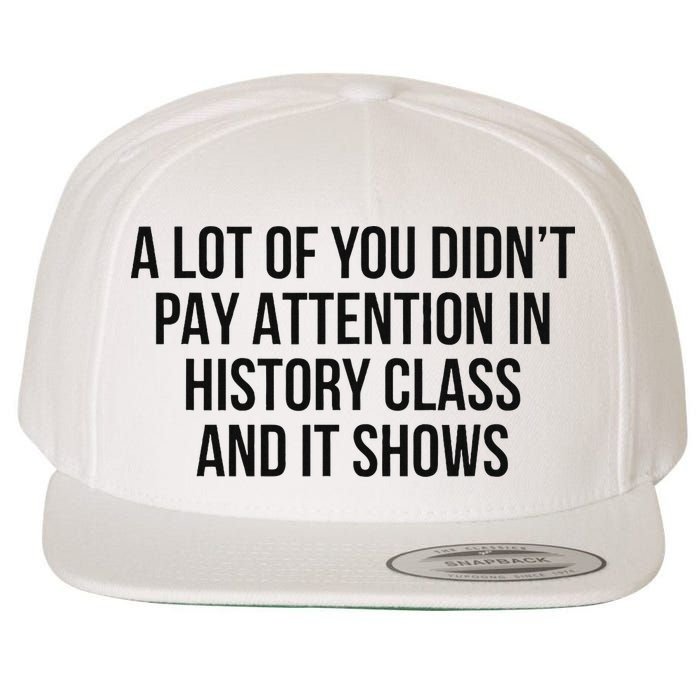 A Lot Of You Didn’T Pay Attention In History Class And It Wool Snapback Cap
